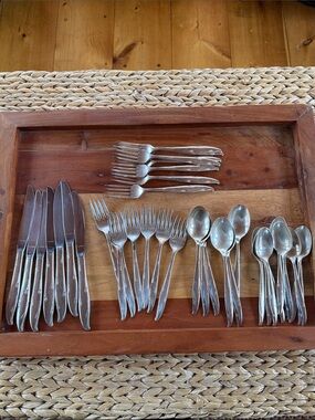 Oneida Community Silver Flower Silverplate Flatware Set - Classic 1960’s